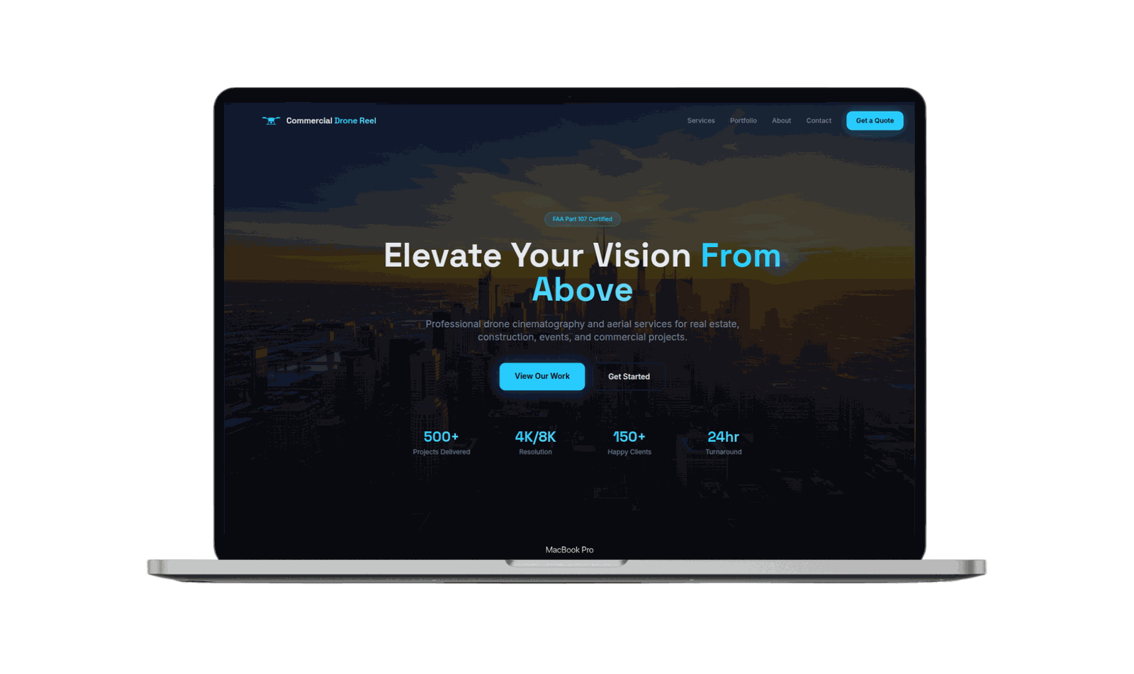 Commercial Drone Reel mockup
